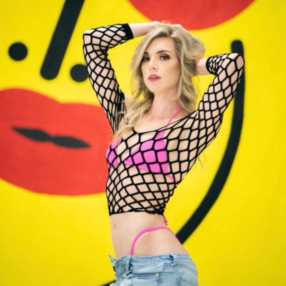 Fashion Nova Mesh Crop Top